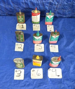 OIL CANS SINGER SHAMROCK SEWING MACHINE ALL PURPOSE 3 TO 4 EMPTY - Picture 1 of 19