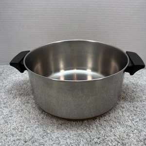 Revere Ware 4 1/2 Quart Suppentopf Edelstahl Kupfer mit Deckel Clinton, Ill USA - Bild 1 von 5