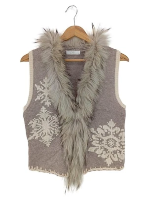 NICE CONNECTION Strickweste Damen Weste Gr. DE 36 hellgrau Casual-Look - Bild 1 von 4