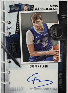 COOPER FLAGG On Card Autogramm! 2025-26 Topps New Applicant #NA-CF Mavericks Rc - Bild 1 von 2