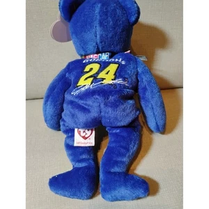 Juguete de peluche Ty Beanie Babies NASCAR Jeff Gordon 24 DuPont Motorsports Blue Bear - Imagen 1 de 4