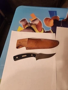 Vintage GUNS & AMMO Schrade USA Fixed Blade Hunting Skinning Knife With Sheath - Picture 1 of 15