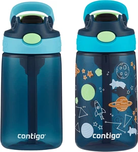 Botellas agua ninos 14 oz confezione da 2 azul morado pajilla ideal escuela casa practice - Foto 1 di 12