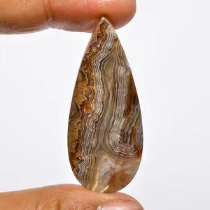 30,50 kt Natürlicher Crazy Lace Achat Lose Edelstein Birne Cabochon 48 x 20 x 3 mm - Bild 1 von 6