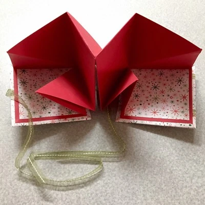 NUEVO HECHO A MANO Acordeón Foto Memoria Libro de Regalo con Corbata de Cinta. Brillo de Navidad Foto 1 de 4