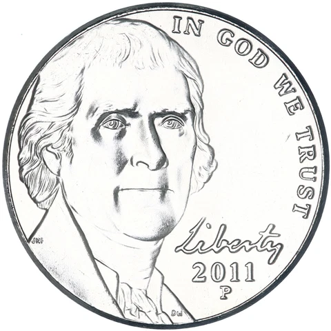 2011 P Jefferson Nickel Gem BU US Coin Cover