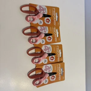 Lote de 4 tijeras Fiskars 5" punta puntiaguda cuchillas de borde de seguridad para niños - Imagen 1 de 4