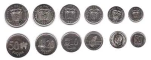 Ecuador 6 Stück UNC Kursmünzensatz, 50 Centavos 1 5 10 20 50 Sucres 1988 1991 - Bild 1 von 3