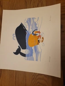 Rie Munoz Signed Ltd Edi. Silkscreen Print "Whales Wife" Silk Screen 300/500. - Picture 1 of 5