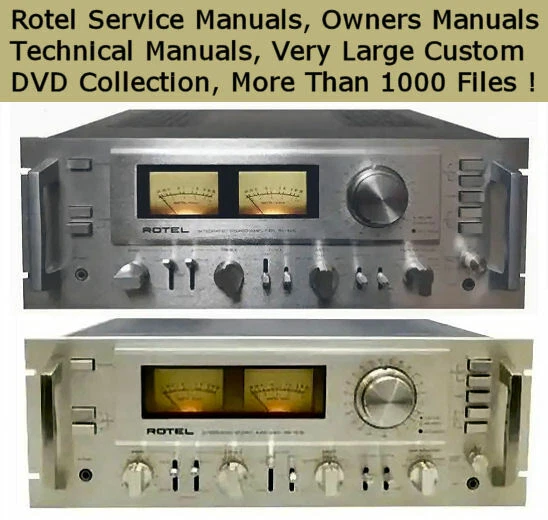 Rotel Service Manuals Owners Ops Manuals Mega Collection Computer DVD  **Nice** - Image 1 of 4