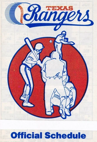 1980's to 2000's MLB Texas Rangers Baseball Schedule - U-Pick From List Cover