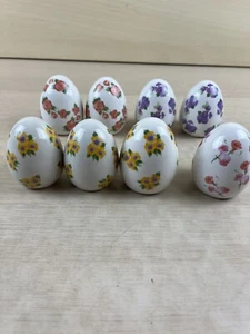 8 Easter Basket Decorative Eggs Floral Flower Print Easter Basket Home Decor - Picture 1 of 11