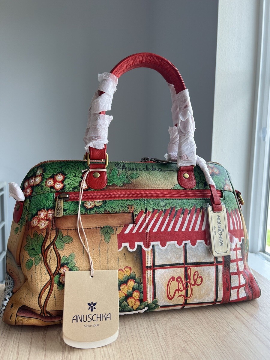 Outlet Anna By Anuschka Damen-Handtasche – Handbemaltes Echtleder