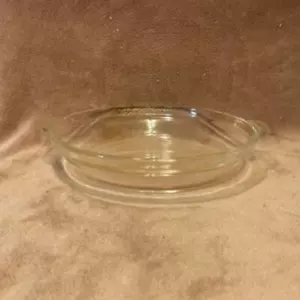 Vintage Fire King 9" Griff Glas Backen Kuchen Platte (#461) - Bild 1 von 5