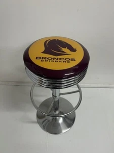 BRISBANE BRONCOS PREMIUM BAR STOOL ADJUSTABLE HEIGHT - Picture 1 of 5