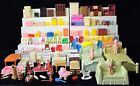 LOT OF VINTAGE DOLLHOUSE FURNITURE VARIOUS TYPES & SIZES