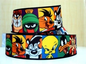 Estampado de pájaro tweety Looney Tunes | cinta de grano grueso de 1" | corte de 5 yardas - Imagen 1 de 1