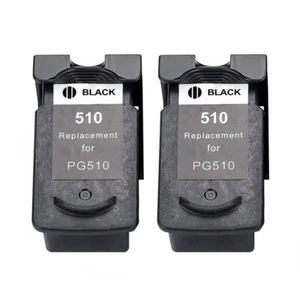 2x Ink PG510 BK for Canon PIXMA MP480 MP490 MP492 MP495 MX320 MX330 MX340 MX350 - Picture 1 of 1