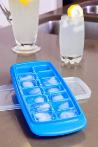 Standard Ice Cube Tray, Covered and Stackable, No-Spill Removable Lid, Pop Op... - Picture 1 of 5