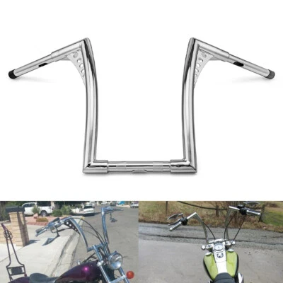 Manillar de elevación cromado de 10" para Harley Sportster XL 883 1200 Foto 1 de 4