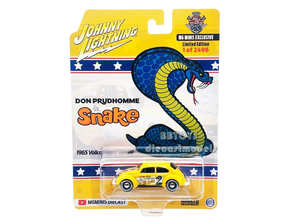 1965 VOLKSWAGEN BEETLEYELLOW GOODYEAR 1/64 DIECAST POR JOHNNY RAYO JLCP7433 - Image 1 of 1