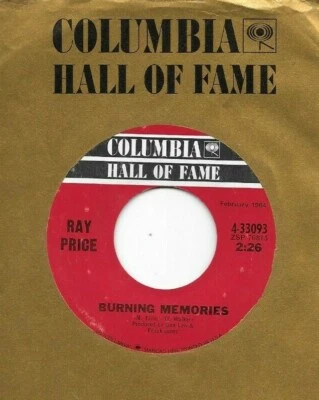 RAY PRICE * 45 * Burning Memories / Thing Called Sadness * 1964 HALL of FAME RI - Image 1 of 4