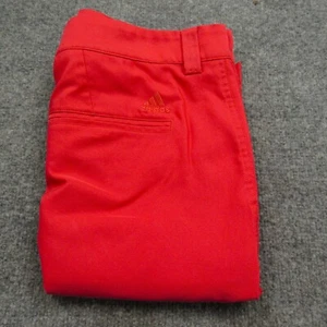 Adidas Shorts Mens 42x10 Salmon Red Pink Golf Three Stripes Waist 40 ClimaLite - Picture 1 of 11
