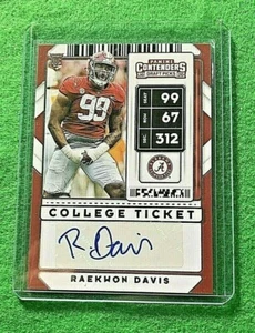 RAEKWON DAVIS AUTO ROOKIE CARD JERSEY #99 DOLPHINS 2020 CONTENDERS DRAFT PICKS - Picture 1 of 12