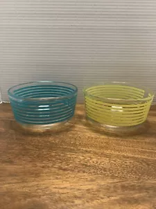 Pyrex Striped Mixing Storage Bowls, Set Of 2 - Picture 1 of 10