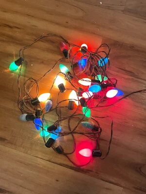 1 Cadena de Luces Navideñas Exterior C7 Multicolor Decoración Vacaciones Foto 1 de 4