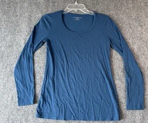 Ann Taylor Womens T Shirt Medium blue Long Sleeve Soft Cotton Blend - Bild 1 von 6