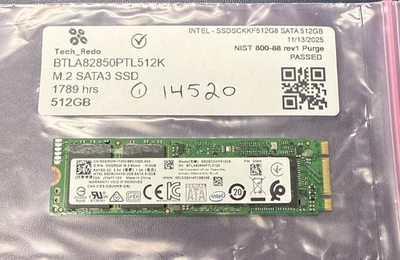 Intel 512GB M.2 80mm NVMe Internal Solid State Drive SSDSCKKF512G8 Dell GGRDW - Image 1 of 3