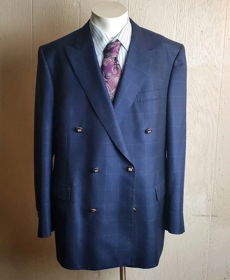 Blazer Harrisons Of Edinburgh X Russell's 44 Cashmere Vicuña Doble Pecho  Foto 1 de 4