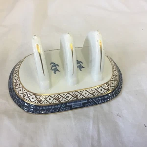 Booths Real Old Willow A8025 toast rack Blue & Gold - Picture 1 of 6