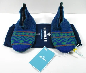 -Nuevo BOMBAS Unisex Agarre Zapatilla Casa Zapatos Talla M Verde/Púrpura - Imagen 1 de 5