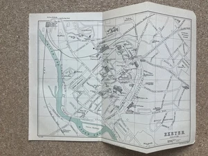 Antiguo plano de ciudad de Exeter Devon Inglaterra mapa 1906 - Imagen 1 de 3