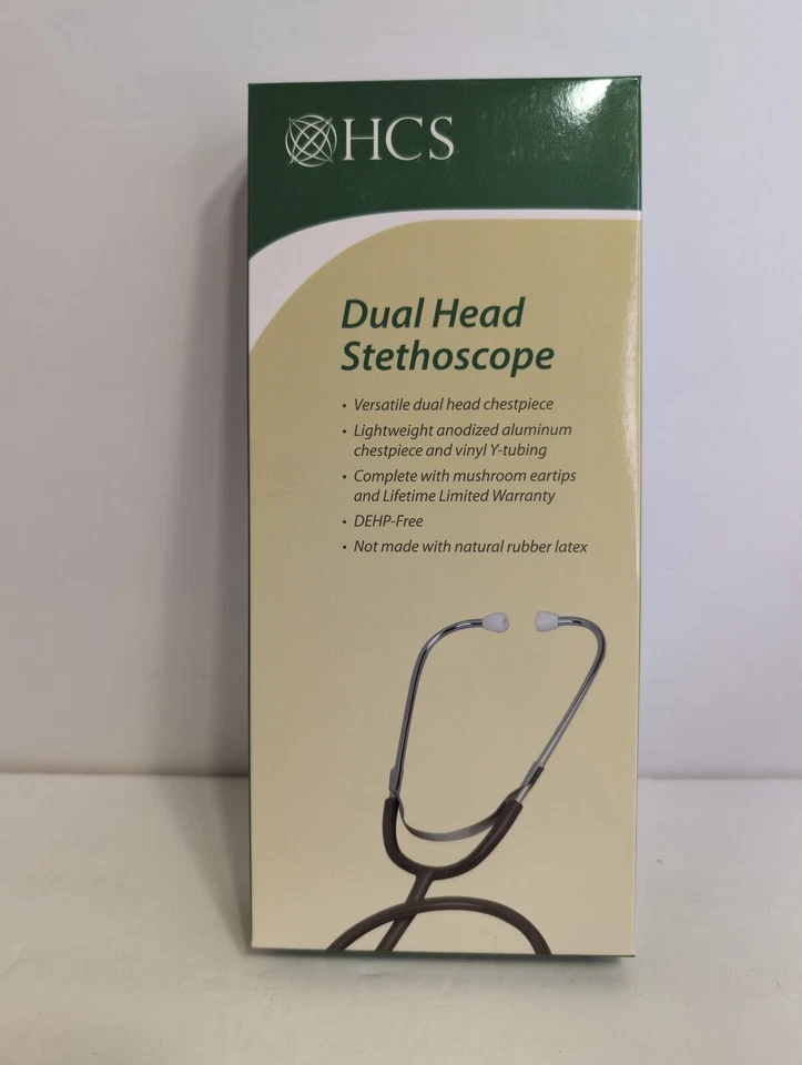 Estetoscopio de doble cabeza para médicos enfermeras EMTs HCS - negro Foto 1 de 1
