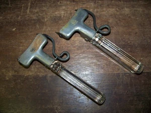 Vintage Pyrex Flameware Glas Pfanne Topf Halter abnehmbarer abnehmbarer Griff x 2 - Bild 1 von 6