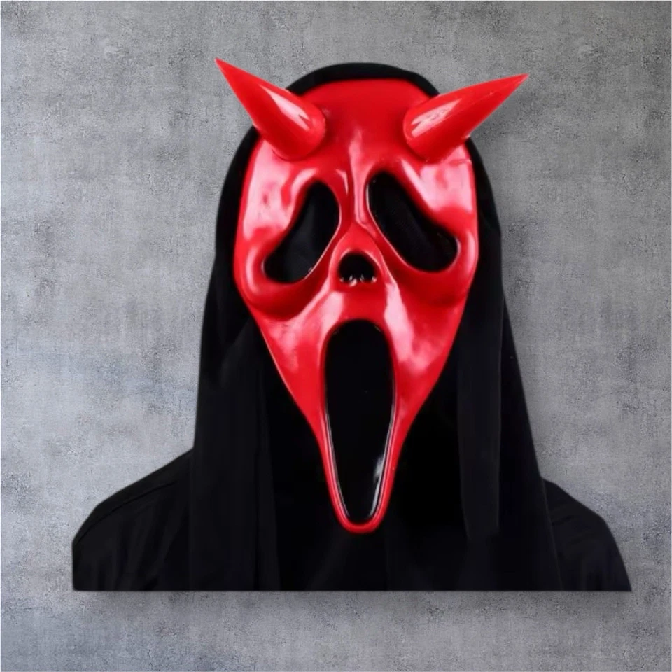 Devil Ghost Face Bling Adult Mask - Image 1 of 1