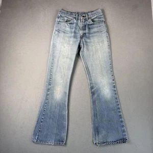 Vintage Levis 646 Jeans Womens 26x29 Light Wash Flare Bell Bottom Orange Tab 70s - Picture 1 of 21
