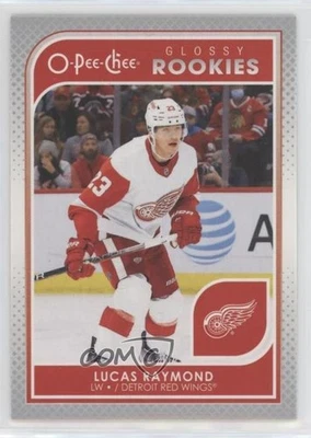 2021-22 Upper Deck Series 2 O-Pee-Chee Glossy Rookies Lucas Raymond #R-13 RC - Image 1 of 2