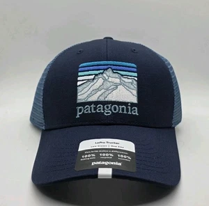 Gorra de camionero Patagonia para hombre Line Ridge Logo Lopro Snapback Cap (nueva azul marino) - Imagen 1 de 5