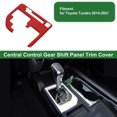 Central Control Gear Shift Panel Trim Cover for Toyota Tundra 2014-2021 Red Foto 1 de 4