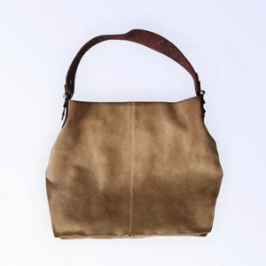 Wilson Leather Pelle Studio Tan Leather Tote Bag Handtasche Brown Raw Edge  - Bild 1 von 7