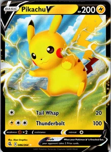 Pikachu V 086/264 SWSH08: Fusion Strike Ultra Rare - NM - Picture 1 of 2
