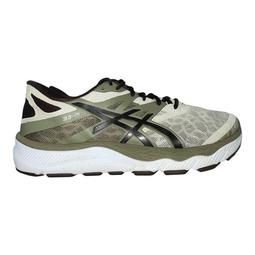 Scarpe da corsa stringate ASICS uomo verde kaki T538N taglia 11 5