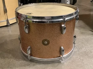 13" GRETSCH Rack Tom Drum 4416 ROUND BADGE VINTAGE 60s CHAMPAGNE SPARKLE MA3 - Picture 1 of 19
