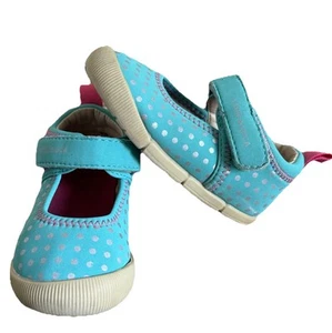 Livie & Luca Versy Aqua Polka Dot Size 4M Mary Jane Active Shoes - Picture 1 of 10