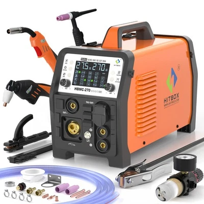 200Amp 6in1 MIG Welder HF TIG/MIG/CUT/MMA/Spot MIG Welder Plasma Cutter 40A 220V - Image 1 of 4