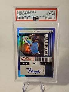 2022 Yiddi Cappe Panini Contenders #PT-YC 1/1! PSA 10 MARLINS 1/1 - Picture 1 of 2